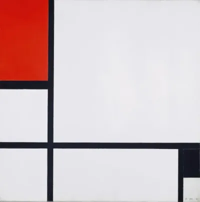 Composition No I With Red And Black