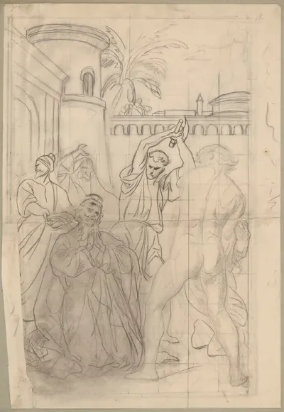 Composition Sketch To The Painting Martyrdom Of St Matthias