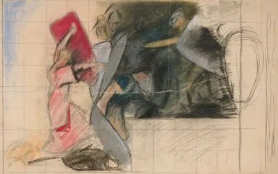Composition Study For Seven Deadly Sins In The Quest Of The Holy Grail Mural Series At Boston Public Library