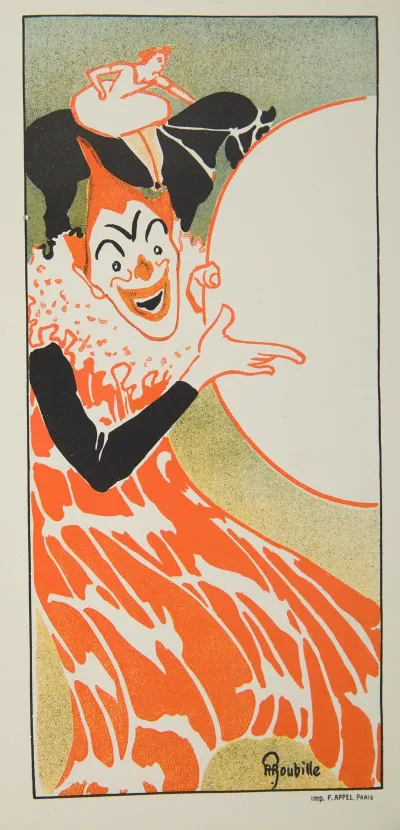 Composition With A Clown From A Circus Program