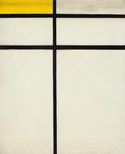 Composition With Double Line And Yellow