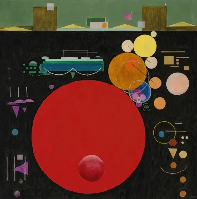 Composition With Red Circle