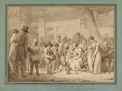 Compositional Drawing For Entrance To The Jardin Turc