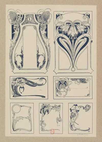 Compositions Ornementales Pour Le Cuir Et La Pyrogravure Pl 02