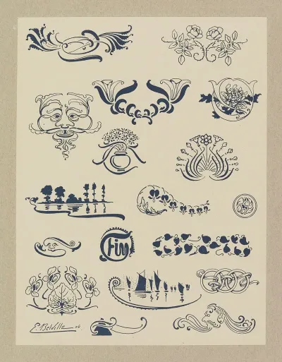 Compositions Ornementales Pour Le Cuir Et La Pyrogravure Pl 08