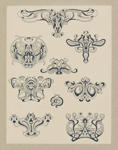 Compositions Ornementales Pour Le Cuir Et La Pyrogravure Pl 23