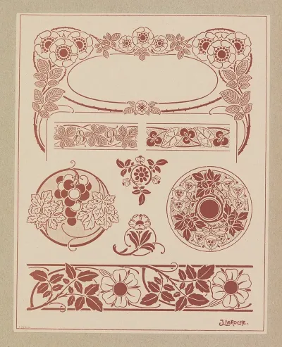 Compositions Ornementales Pour Le Cuir Et La Pyrogravure Pl 27