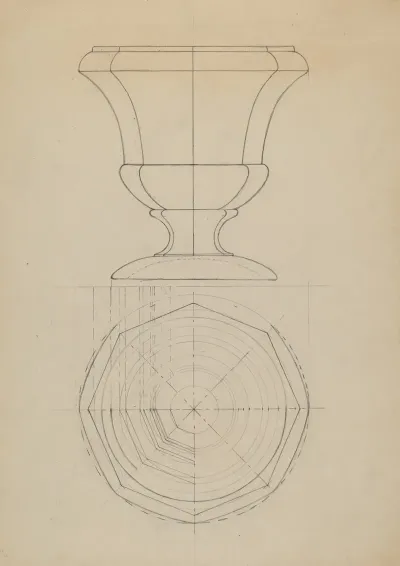 Compote Blue Urn