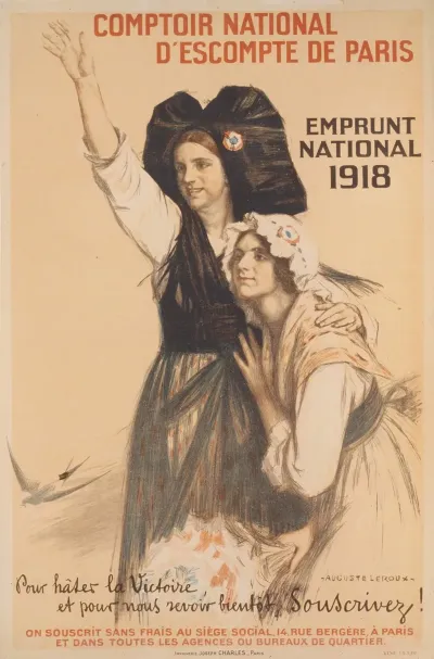 Comptoir National Descompte De Paris Emprunt National 1918 Pour Hater La Victoire Et Pour Nous Revoir Bientt Souscrivez
