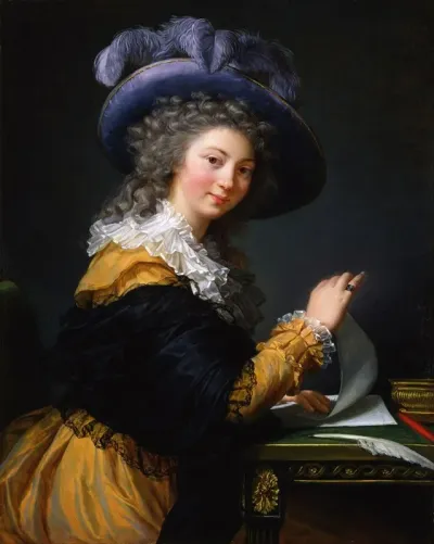 Comtesse De Ceres Former Title From 1963 To 1992 Lady Folding A Letter