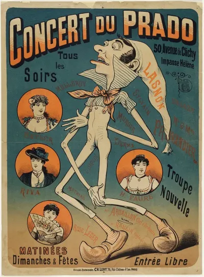 Concert Du Prado 50 Avenue De Clichy Impasse Helene Tous Les Soirs Lasnon Troupe Nouvelle