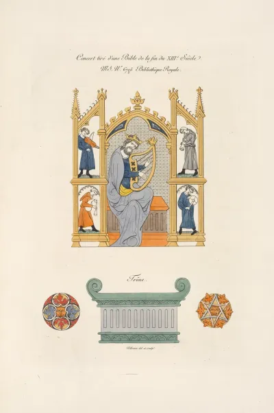 Concert Tire Dune Bible De La Fin Du Xiiie Siecle Ms No 67025 Bibliotheque Royale Trone