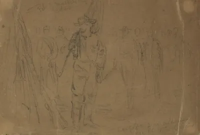 Confeds Surrendering Muskets And Colors