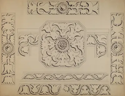 Connecticut Type Hadley Chest Detail Of Central Panel