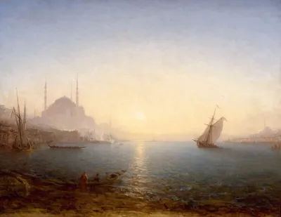 Constantinople Sainte Sophie Au Soleil Levant
