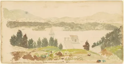 Constitution Island And Foundry From West Point New York