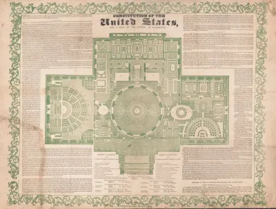 Constitution Of The United States And A Plan Of The Capitol At Washington