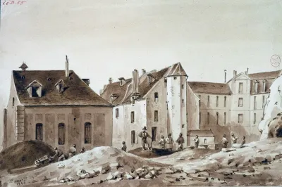 Construction De La Bibliotheque Sainte Genevieve Sur Une Partie Des Terrains Occupes Par Le College Sainte Barbe