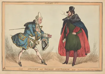 Contrasts Pl 3d Ancient And Modern Gentlemen 1729 1829