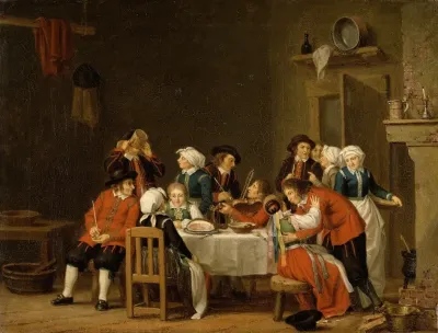 Convivial Scene In A Peasants Cottage