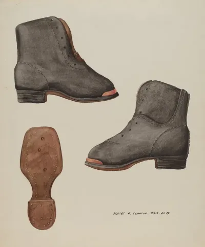Copper Toed Childs Shoe