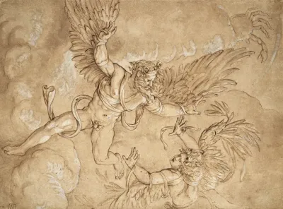 Copy After Giulio Romanos Fall Of Icarus