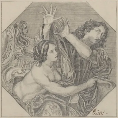 Copy Of The Painting By Carlo Cignani Joseph And Potiphars Wife 1680