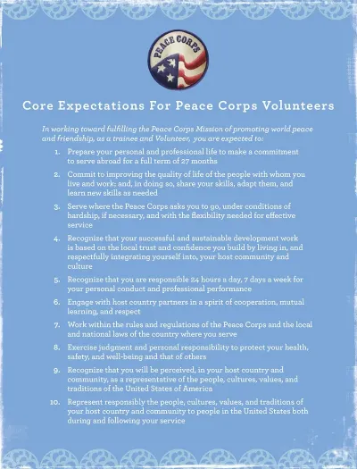 Core Volunteer Expectations