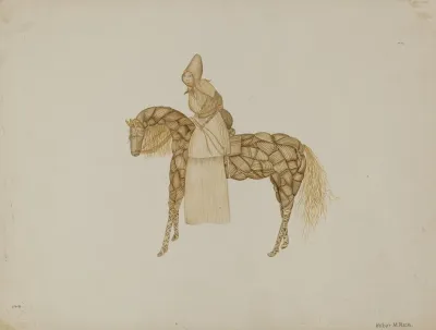 Corn Husk Doll On Horse