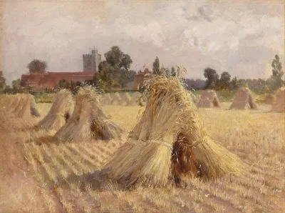 Corn Stooks By Bray Church