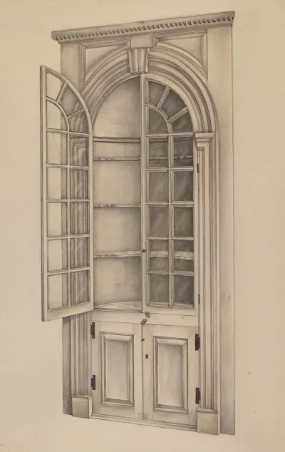 Corner Cupboard Used For Storing China