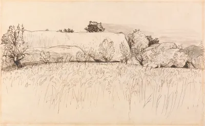 Cornfields With Barn Shoreham