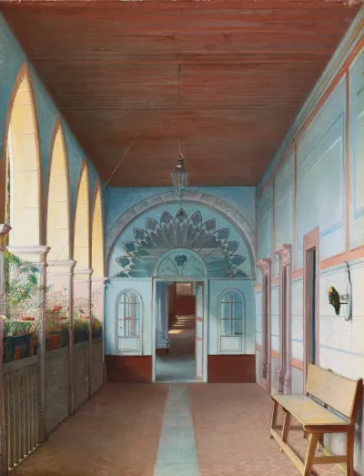 Corredor De La Casa De La Mina De Mellado En Guanajuato