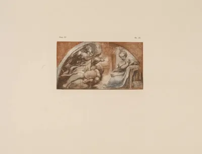 Correggio Sketch For Fresco Of Annunciation