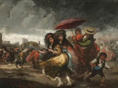 Corrida Suspendida Por La Lluvia Bullfight Suspended By The Downpour