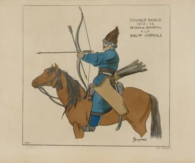 Cosaque Baskir 1813 14 Dessin De Schadow A La Bibliotheque Imperiale