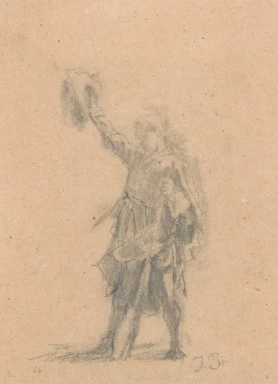 Cossack With A Cap In His Hand Study Of A Figure For The Painting The Lisowczycy Camp