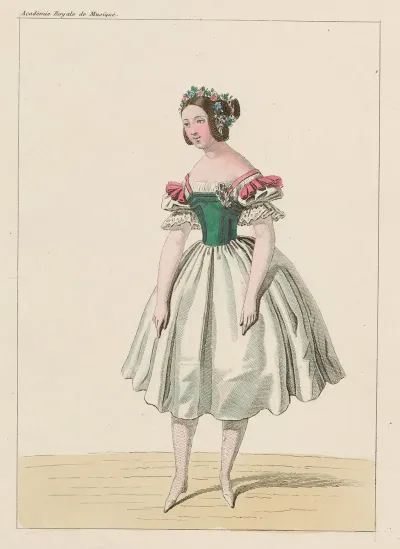 Costume De Melle Fanny Essler Sic Role De Lauretta Dans La Tarentule Ballet Academie Royale De Musique Acte Ii