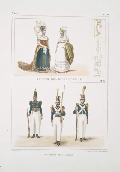 Costume Des Dames Du Palais Costume Militaire