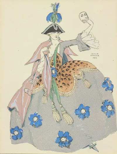 Costume Design Drawing For Une Ombre In La Derniere Nuit De Don Juan