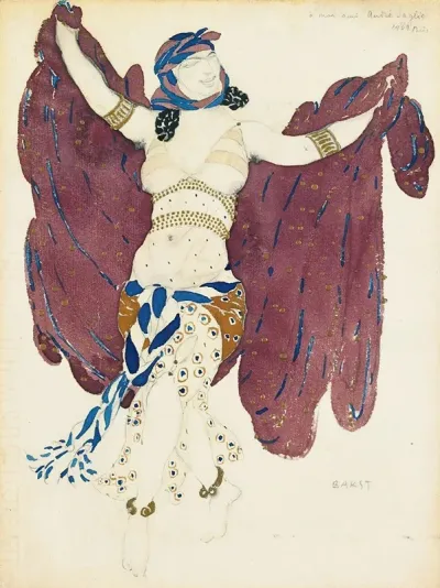 Costume Design For A Syrian Dancer In Cleopatra