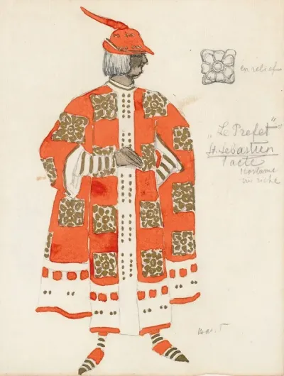 Costume Design For Act I Of The Martyrdom Of St Sebastian