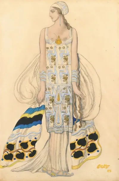Costume Design For Ida Rubinstein In Phedre