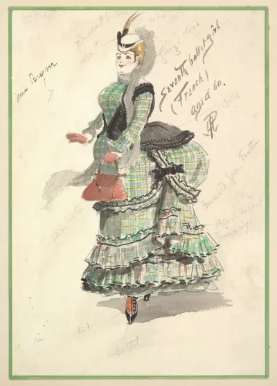 Costume Design For Seventh Ballet Girl French Aged 60
