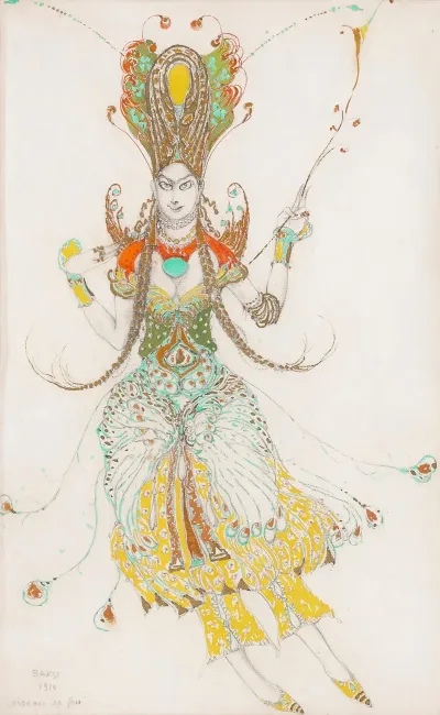 Costume Design For Tamara Karsavina As Loiseau De Feu