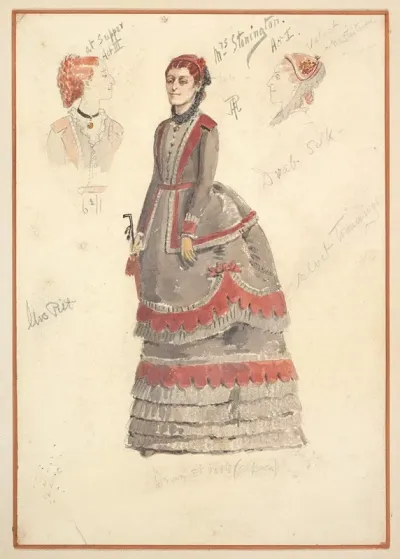 Costume Designs For Mrs Stonington For Act I And Act Iii