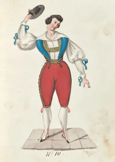Costume Designs For The Ballet La Pastorella Svizzera Pl 10