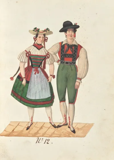 Costume Designs For The Ballet La Pastorella Svizzera Pl 12