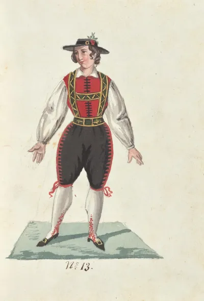 Costume Designs For The Ballet La Pastorella Svizzera Pl 13