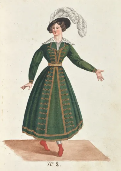 Costume Designs For The Ballet La Pastorella Svizzera Pl 2